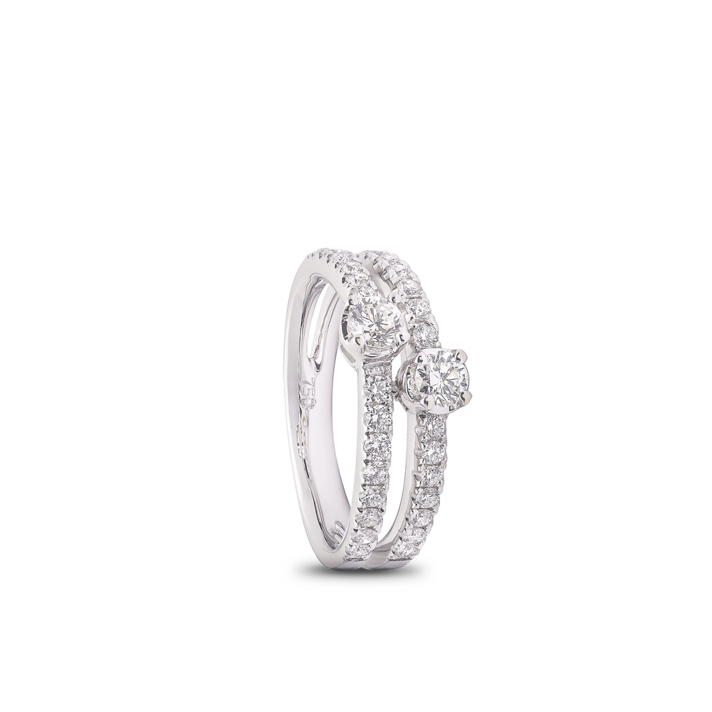 Oro bianco 18 kt - 4,59 gr
Diamanti 30 - 1.20  ct